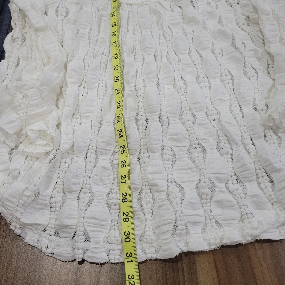 NWOT Free People Women's Candy Shop Sheer Lace Tunic Top Size XS Boho Coastal - Picture 6 of 12